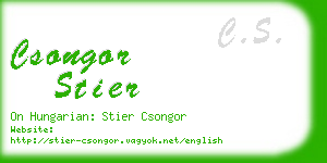 csongor stier business card